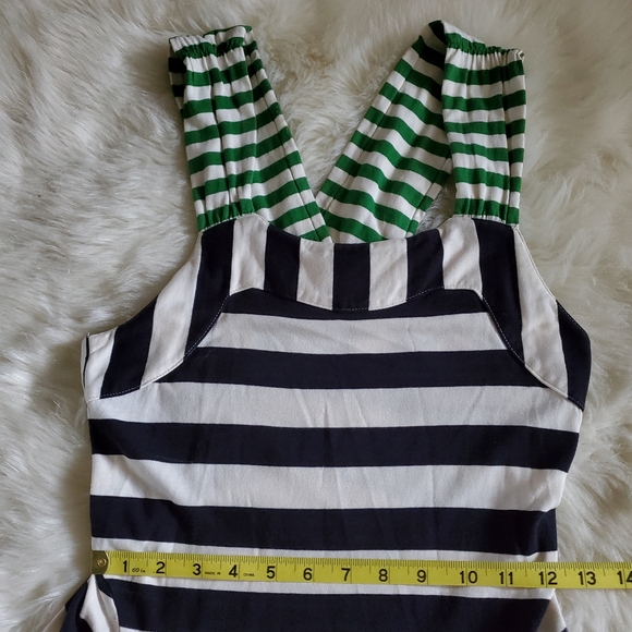 Anthropologie HWR Monogram Split Stripes Dress Navy and White Size XS - Picture 10 of 11